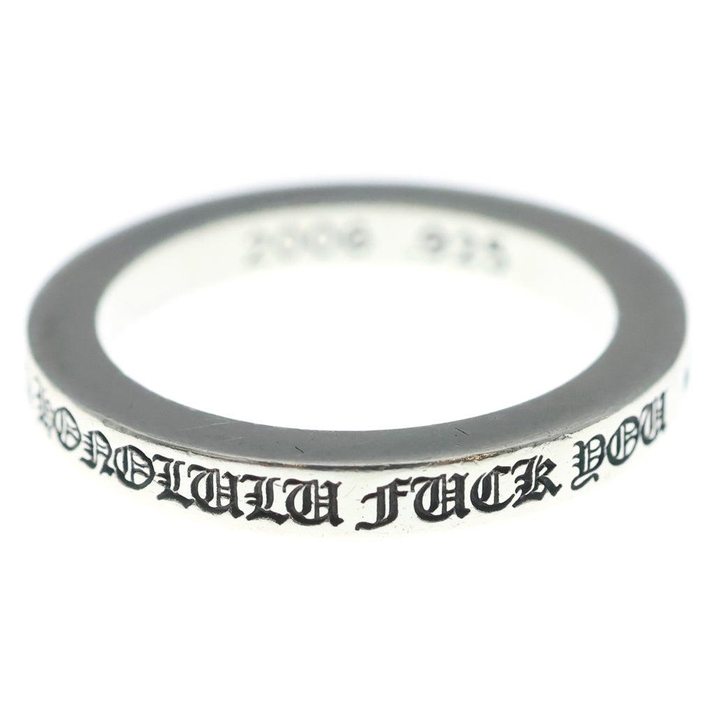 CHROME HEARTS(クロムハーツ) 3mm SPACER FUCKYOU HONOLULU ホノルル限定 スペーサー ファックユー リング シルバーBCA333