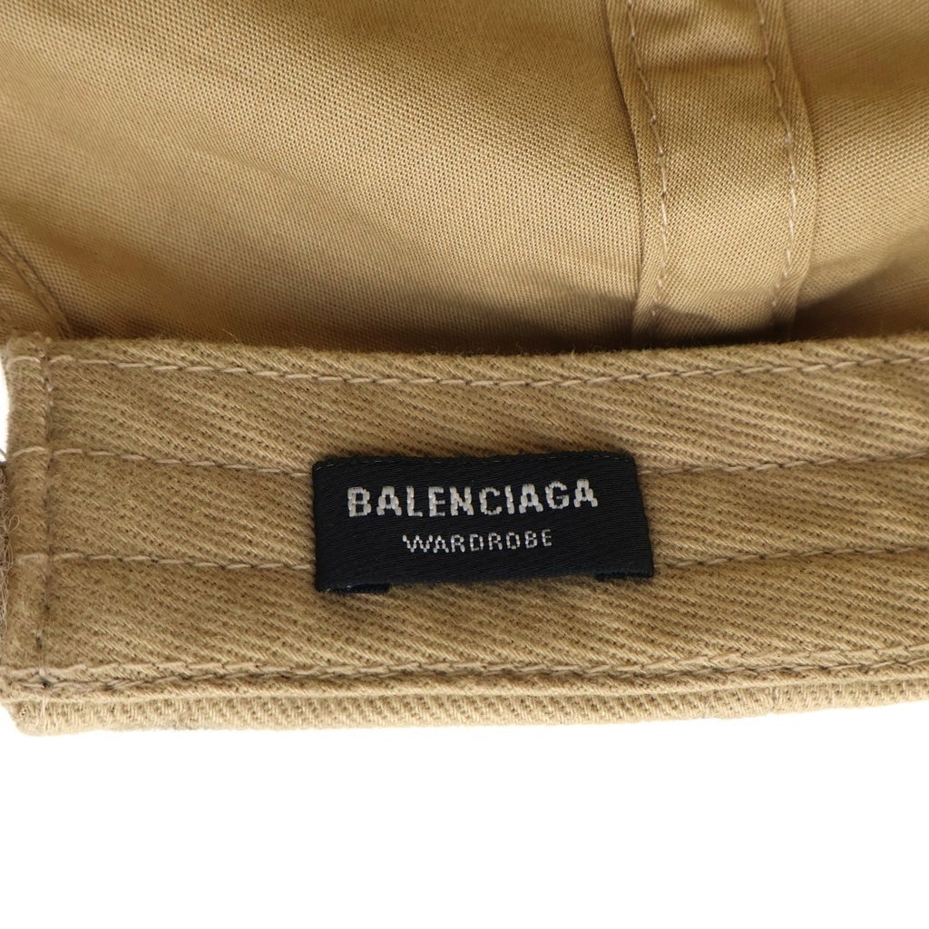 BALENCIAGA(バレンシアガ) ロゴ キャップ 帽子 コットン ベージュ