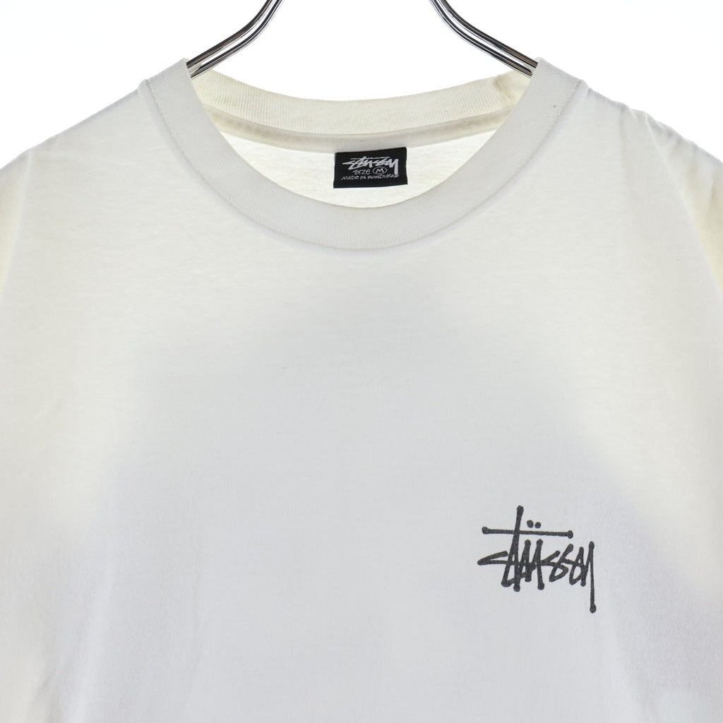 STUSSY(ステューシー) ブルドッグ Tシャツ カットソー 半袖 黒タグ コットン ホワイト