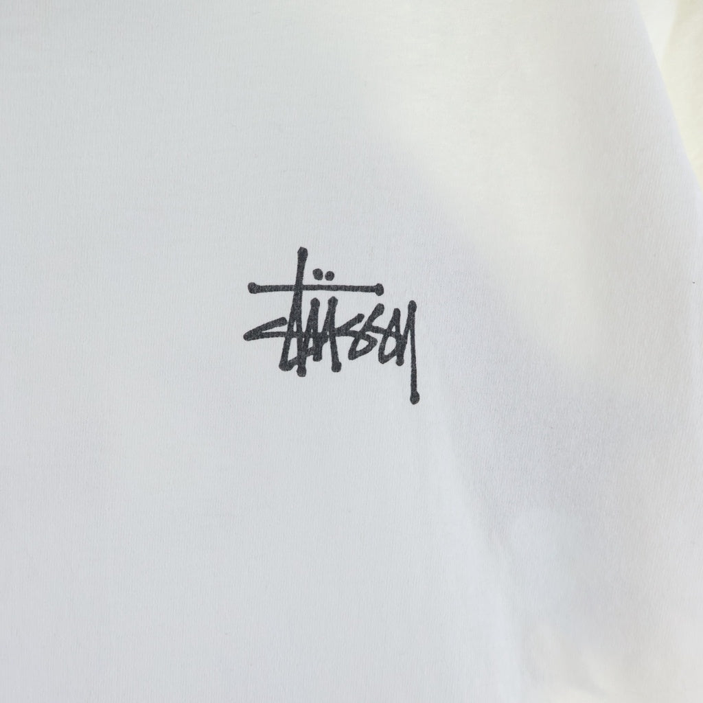 STUSSY(ステューシー) ブルドッグ Tシャツ カットソー 半袖 黒タグ コットン ホワイト