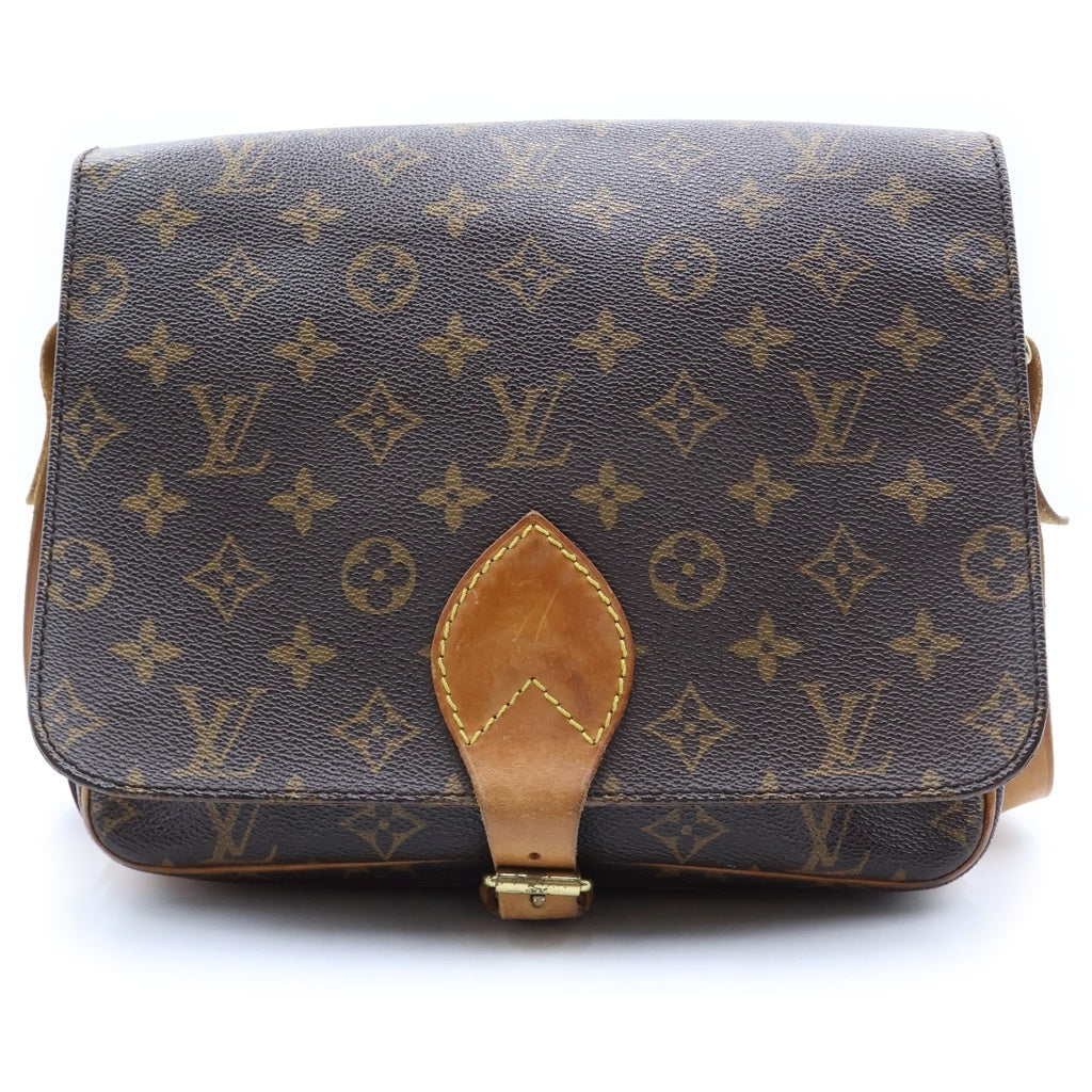 LOUIS VUITTON(ルイヴィトン) カルトシエールGM ショルダーバッグ ブラウン レザー×PVC M51252 ゴールド金具