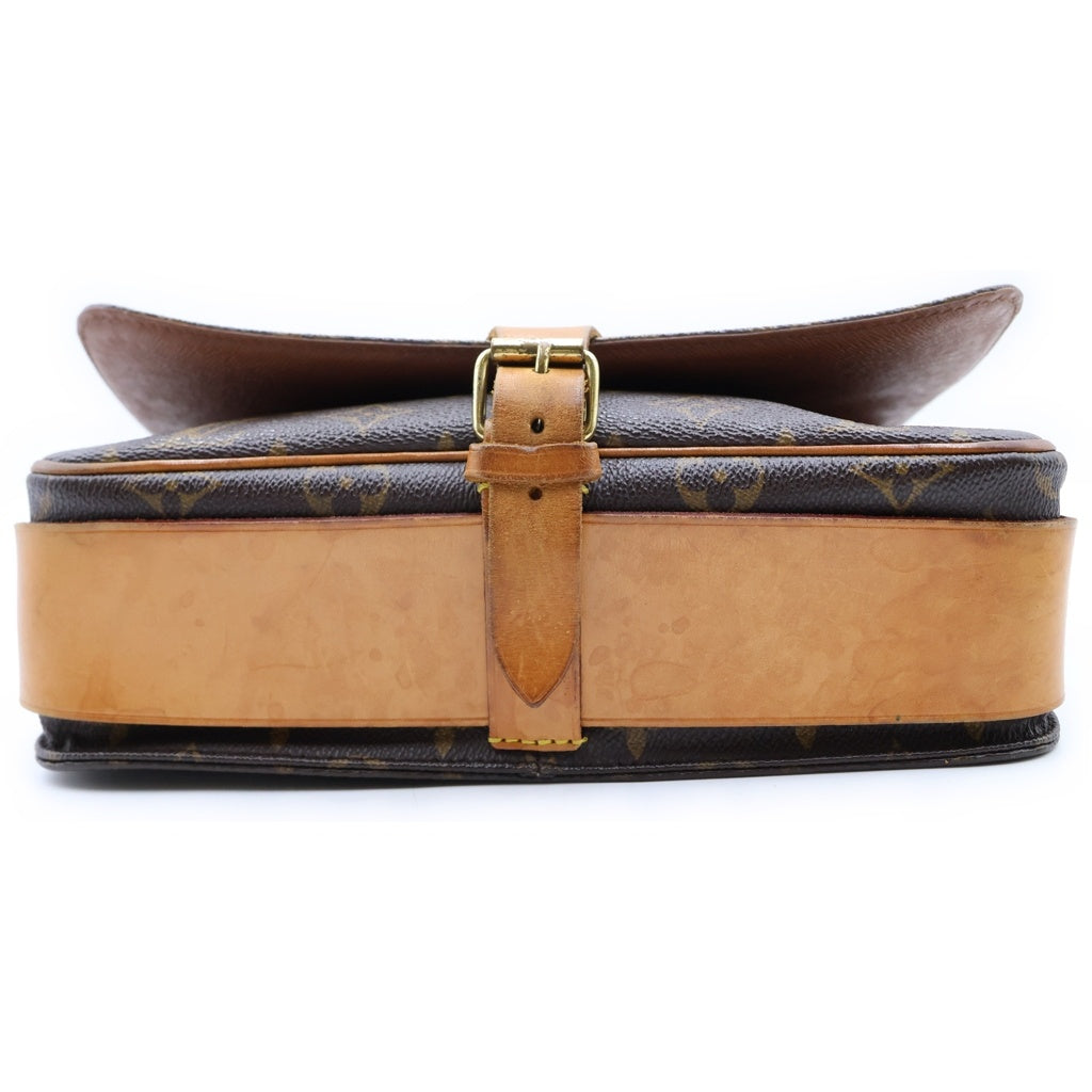 LOUIS VUITTON(ルイヴィトン) カルトシエールGM ショルダーバッグ ブラウン レザー×PVC M51252 ゴールド金具