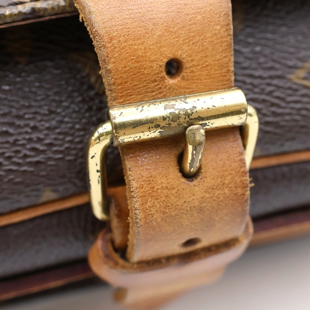 LOUIS VUITTON(ルイヴィトン) カルトシエールGM ショルダーバッグ ブラウン レザー×PVC M51252 ゴールド金具