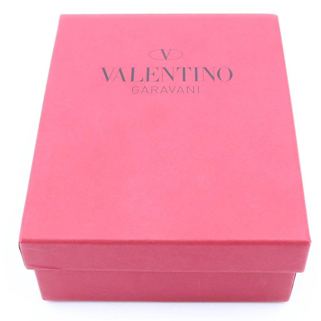 VALENTINO(ヴァレンティノ) カラヴァーニ ロックスタッズ スモールウォレット ミニ財布 ブラック レザー ゴールド金具 レディース