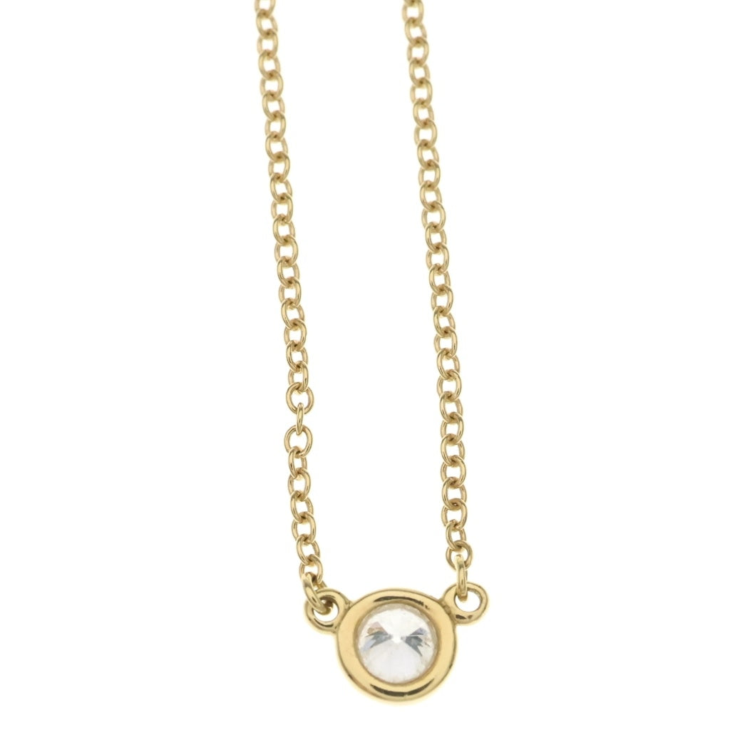 TIFFANY & Co.(ティファニー) バイザヤード ネックレス ペンダント ダイヤモンド K18 ゴールド レディース
