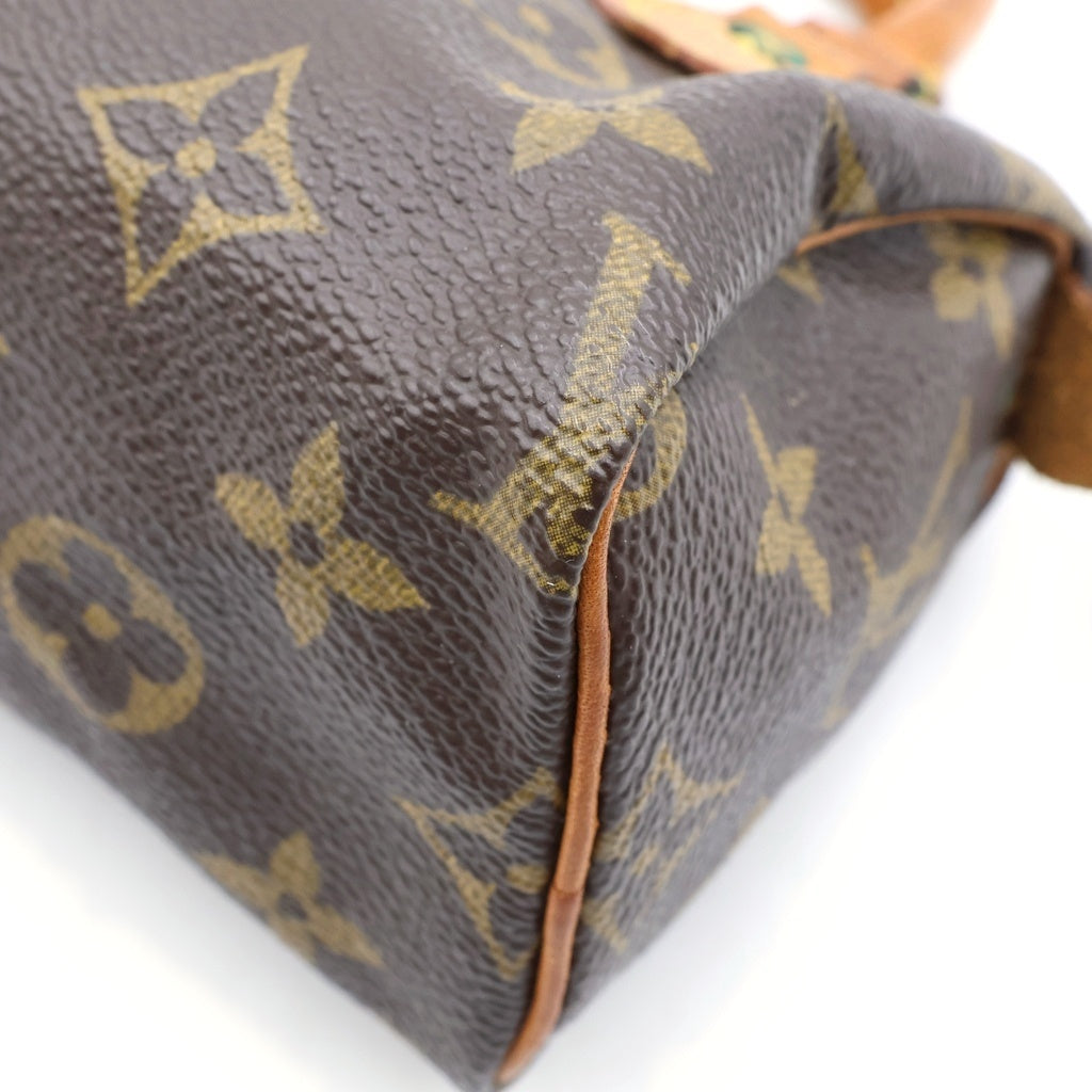 LOUIS VUITTON(ルイヴィトン) モノグラム ミニスピーディ ハンドバッグ ボストンバッグ 収納 ブラウン レザー×PVC M41534 ゴールド金具 レディース