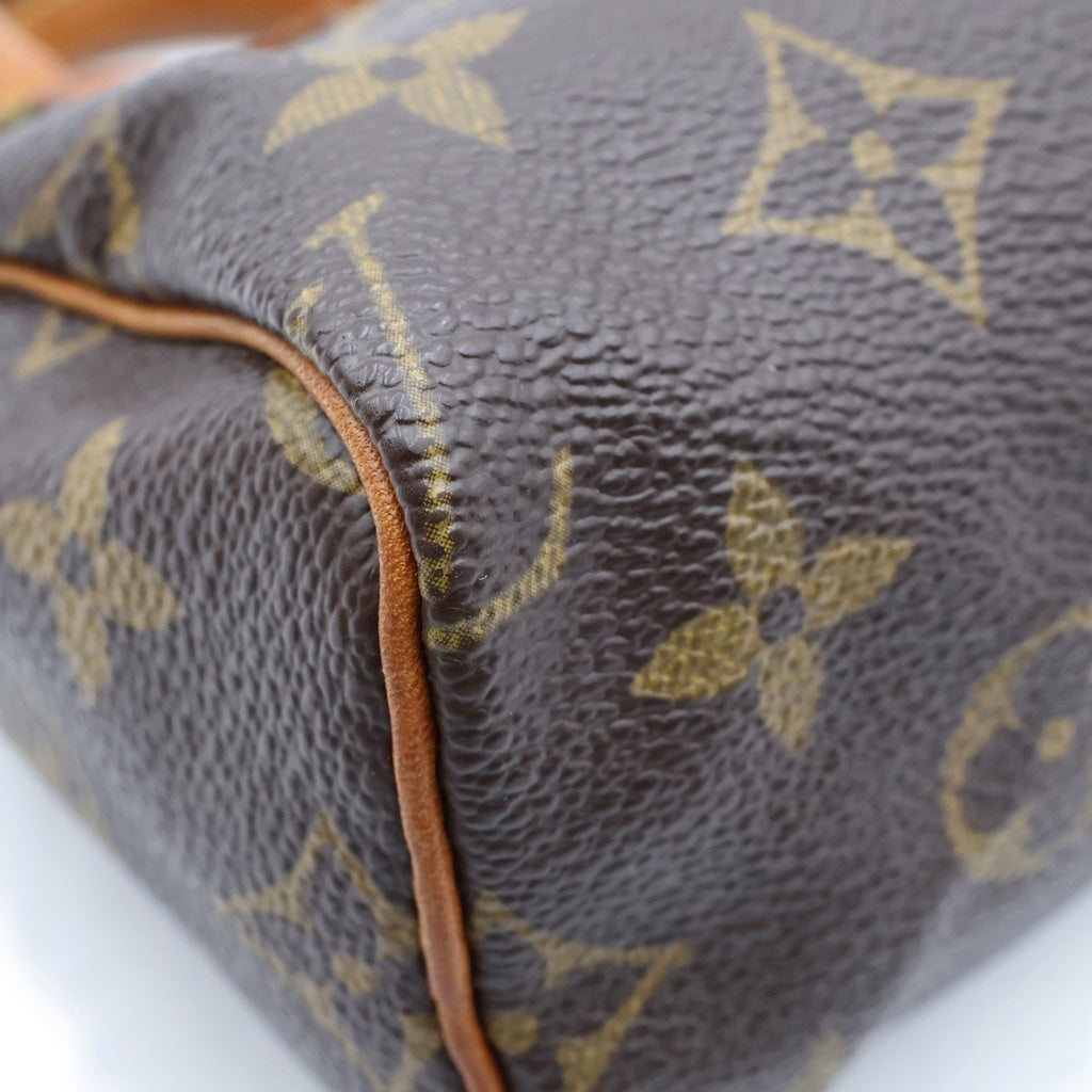 LOUIS VUITTON(ルイヴィトン) モノグラム ミニスピーディ ハンドバッグ ボストンバッグ 収納 ブラウン レザー×PVC M41534 ゴールド金具 レディース