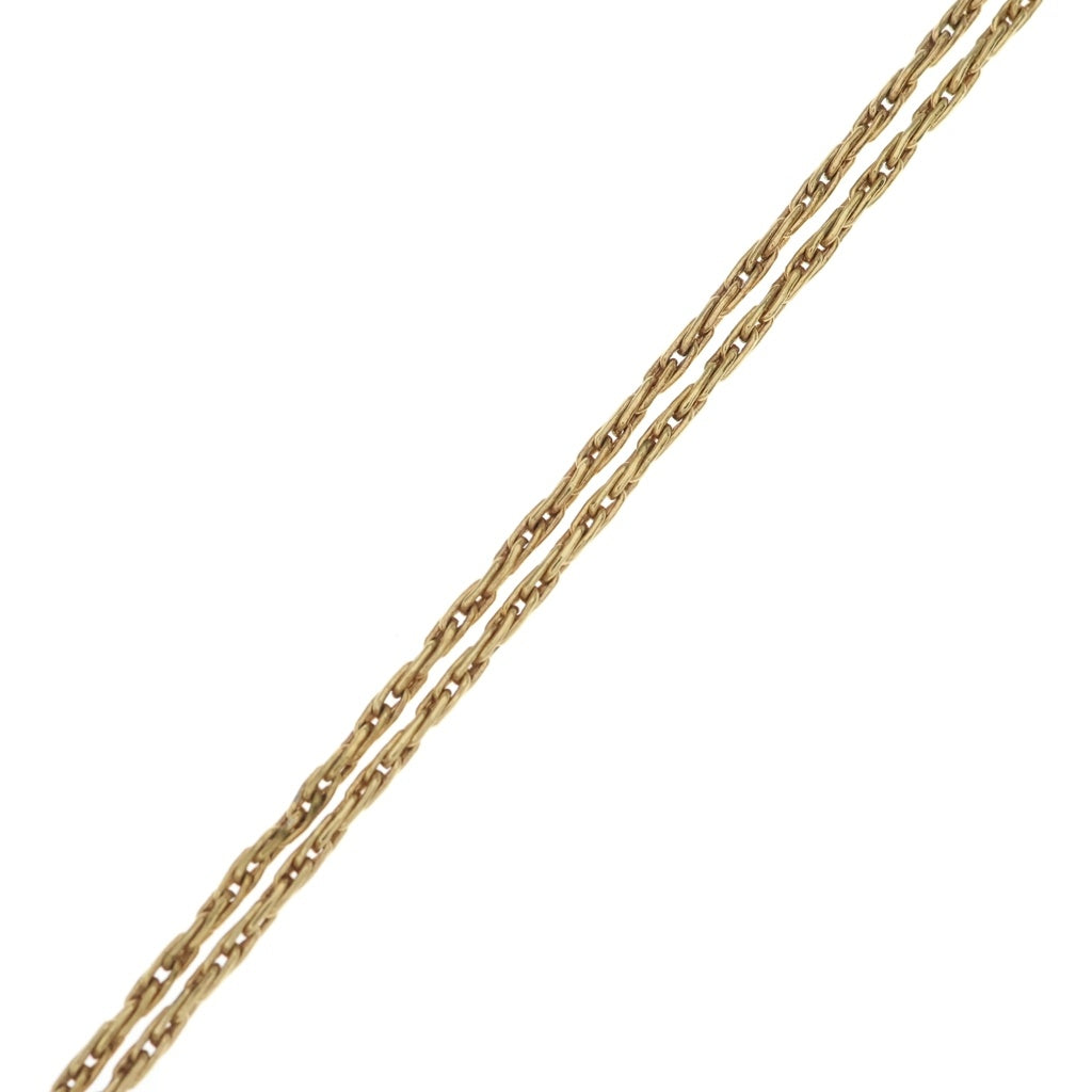 Christian Dior(クリスチャンディオール) リーフモチーフ ネックレス ペンダント ラインストーン GP ゴールド レディース