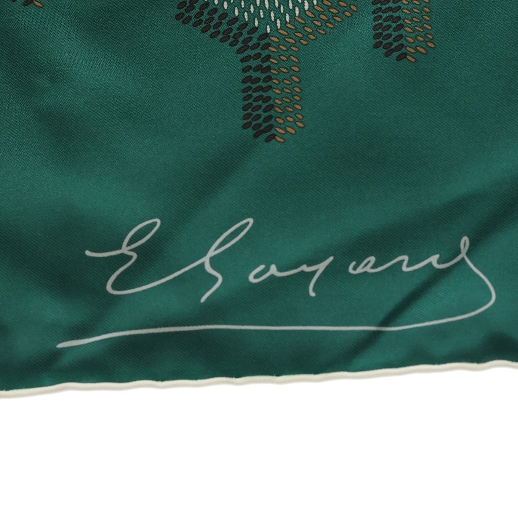GOYARD(ゴヤール) スカーフ 大判 ヘリンボーン柄 ロゴ シルク グリーン レディース
