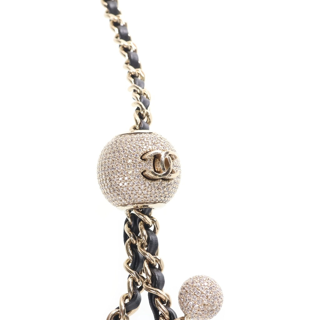 CHANEL(シャネル) ミニマトラッセ 17 チェーンショルダーバッグ ブラック ベルベット ベロア シリアルプレート AS1786 ゴールド金具 レディース