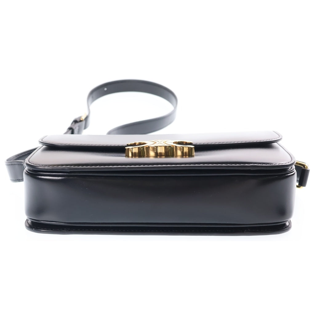 CELINE(セリーヌ) トリオンフ クラシック ショルダーバッグ ブラック レザー ゴールド金具 レディース