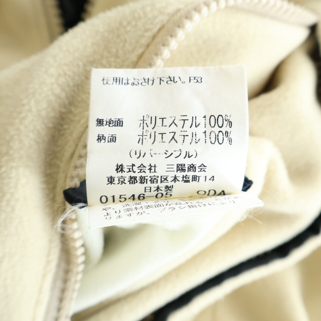BURBERRY(バーバリー) GOLFライン リバーシブルベスト フリース メガチェック ロゴ刺繍 ベージュ/ブラック BFP51-351-40 レディース