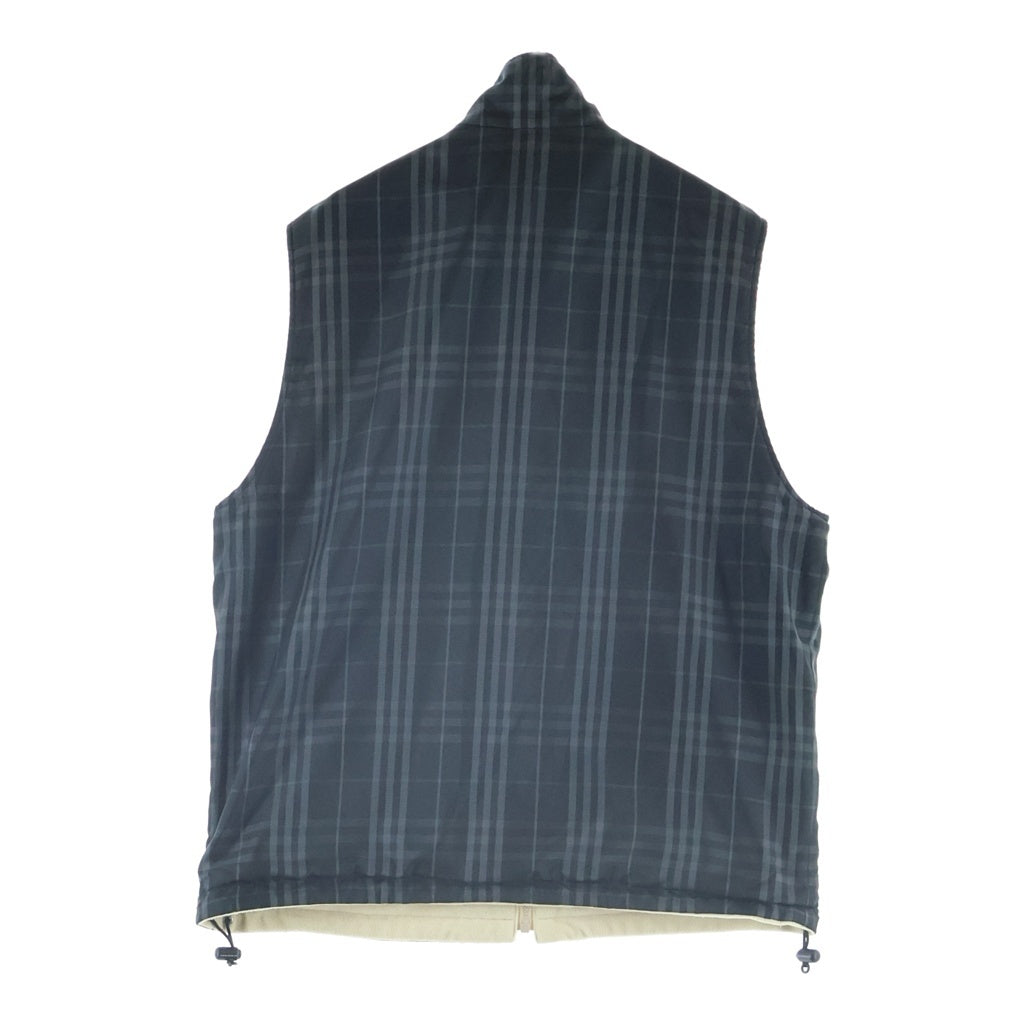 BURBERRY(バーバリー) GOLFライン リバーシブルベスト フリース メガチェック ロゴ刺繍 ベージュ/ブラック BFP51-351-40 レディース