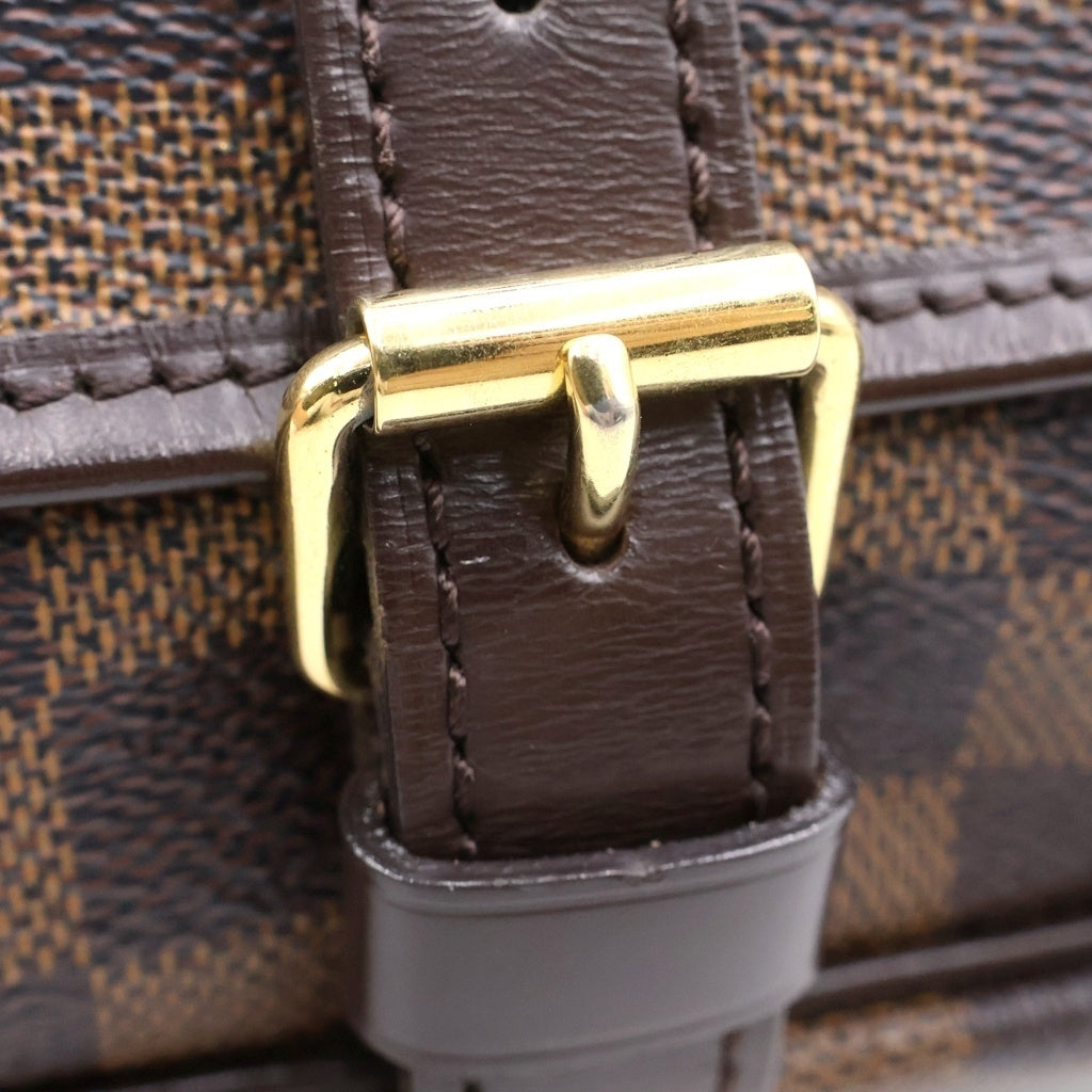 LOUIS VUITTON(ルイヴィトン) ダミエ ソミュール ショルダーバッグ ブラウン レザー×PVC N48081 ゴールド金具