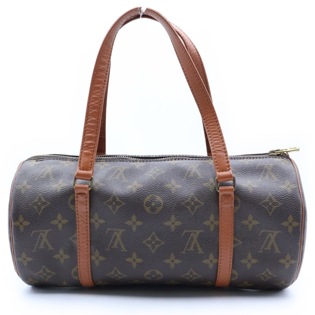 LOUIS VUITTON(ルイヴィトン) モノグラム パピヨンGM ハンドバッグ ブラウン レザー×PVC M51365 ゴールド金具 レディース