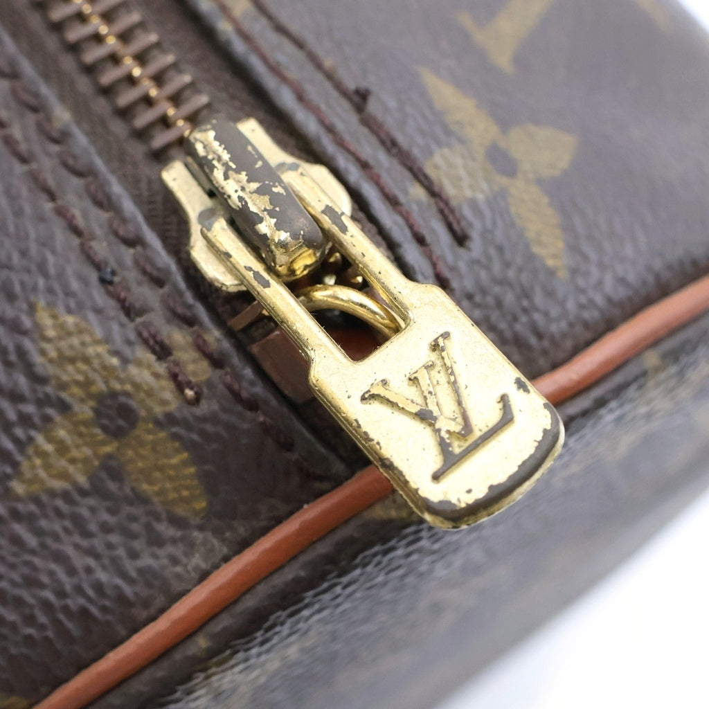 LOUIS VUITTON(ルイヴィトン) モノグラム パピヨンGM ハンドバッグ ブラウン レザー×PVC M51365 ゴールド金具 レディース
