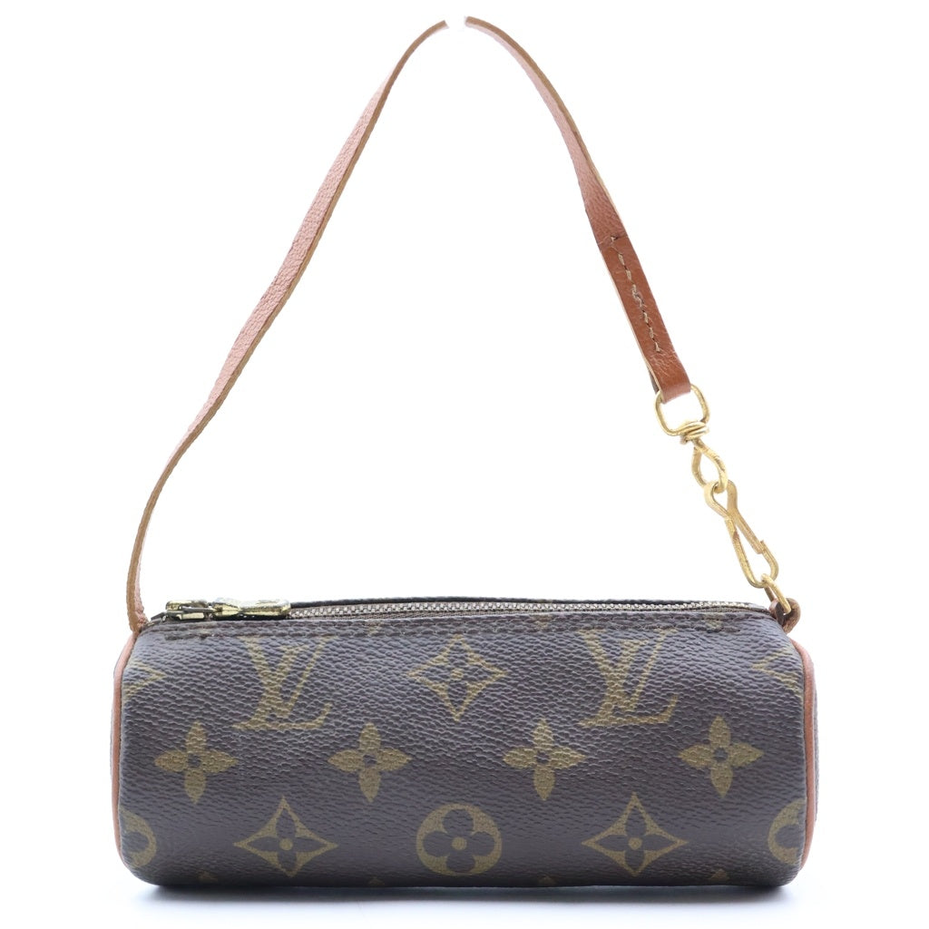 LOUIS VUITTON(ルイヴィトン) モノグラム パピヨンGM ハンドバッグ ブラウン レザー×PVC M51365 ゴールド金具 レディース