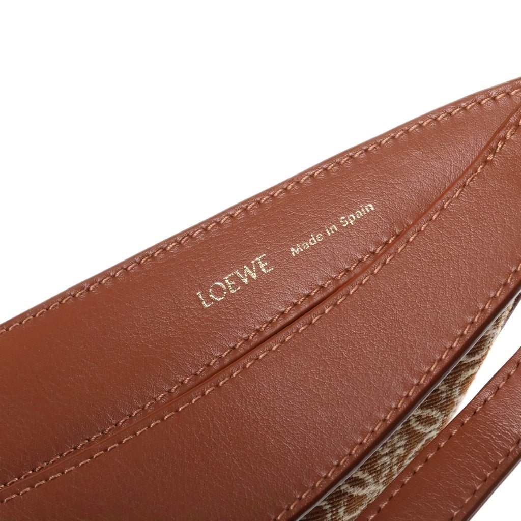 LOEWE(ロエベ) アナグラム ルナ スモール ショルダーバッグ ハンドバッグ キャンバス×レザー ブラウン レディース