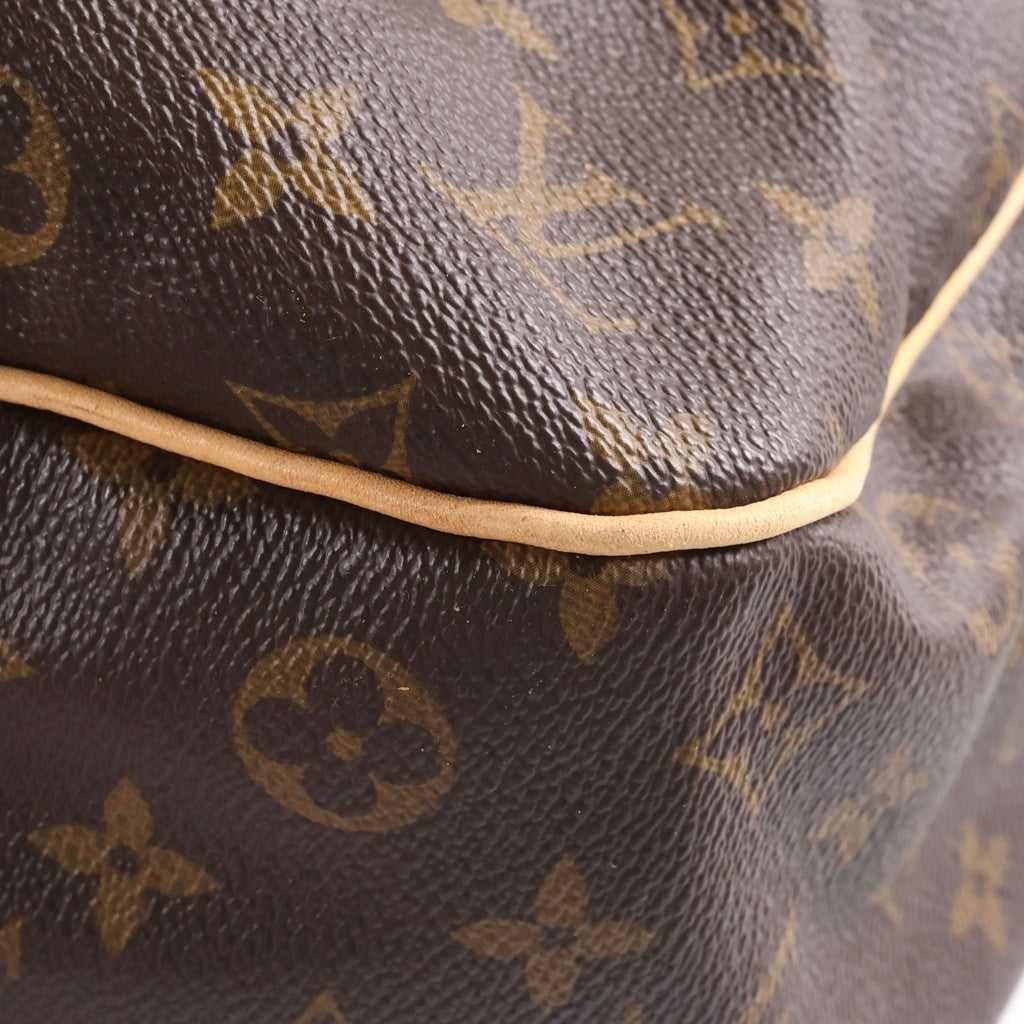 LOUIS VUITTON(ルイヴィトン) モノグラム ガリエラ トートバッグ ワンショルダーバッグ ブラウン レザー×PVC M56381 ゴールド金具 レディース