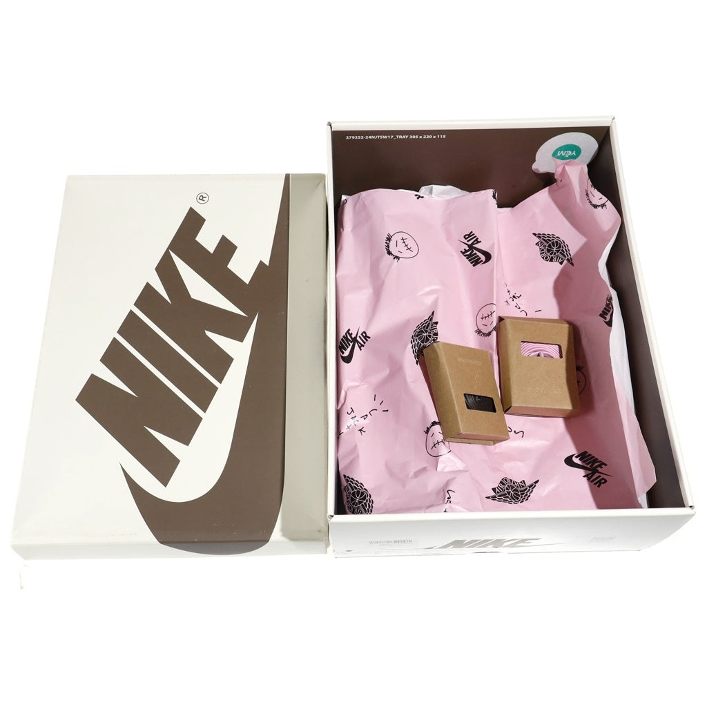 NIKE(ナイキ) Travis Scott Air Jordan 1 Low Velvet Brown and Dark Mocha トラヴィススコット エアジョーダン1 ロー OG SP ベルベットブラウン スニーカー