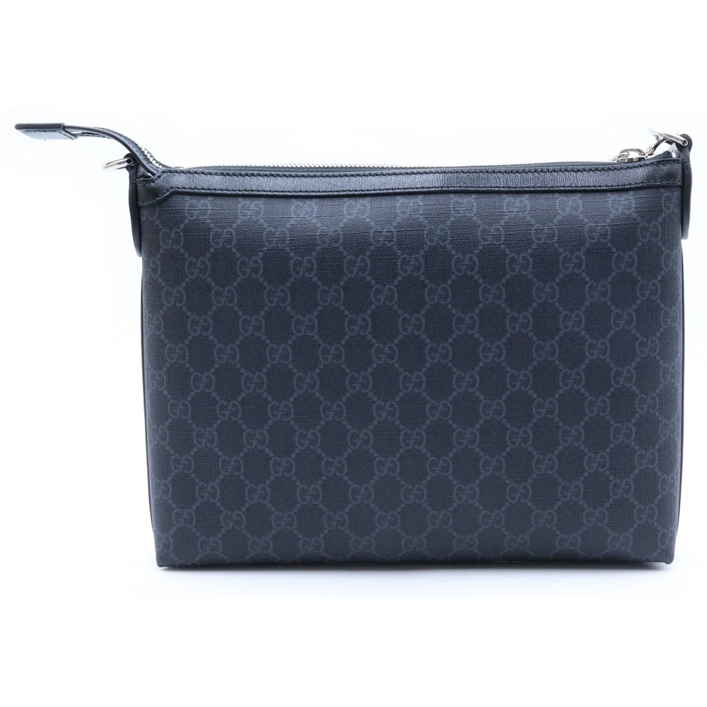 GUCCI(グッチ) GGスプリーム インターロッキングG 2WAY ショルダーバッグ PVCレザー ブラック 726833