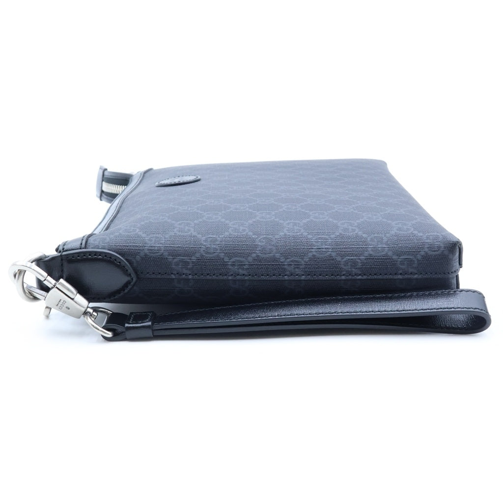 GUCCI(グッチ) GGスプリーム インターロッキングG 2WAY ショルダーバッグ PVCレザー ブラック 726833