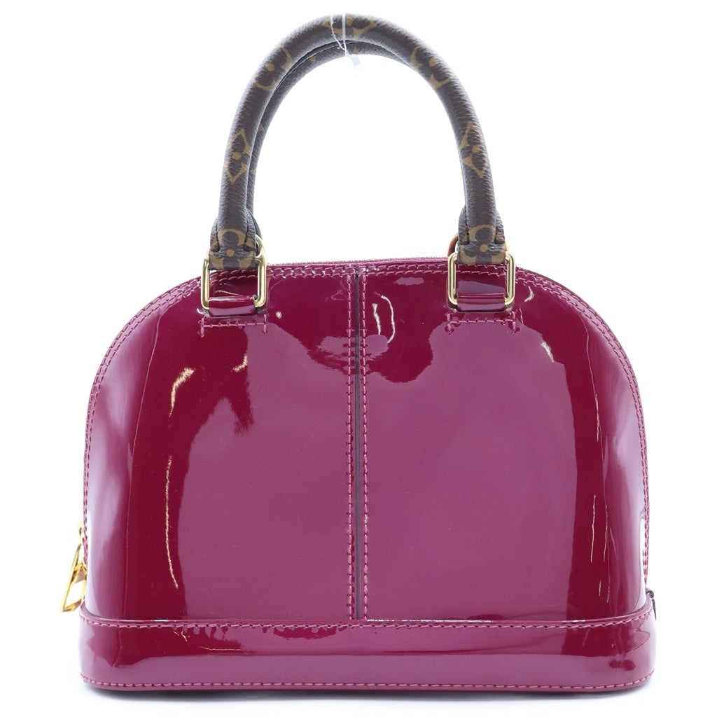 LOUIS VUITTON(ルイヴィトン) モノグラム・ヴェルニ アルマBB ミロワール マゼンタ 2WAYハンドバッグ ショルダーバッグ パープル×ブラウン パテントレザー×PVC M54785 ゴールド金具 レディース