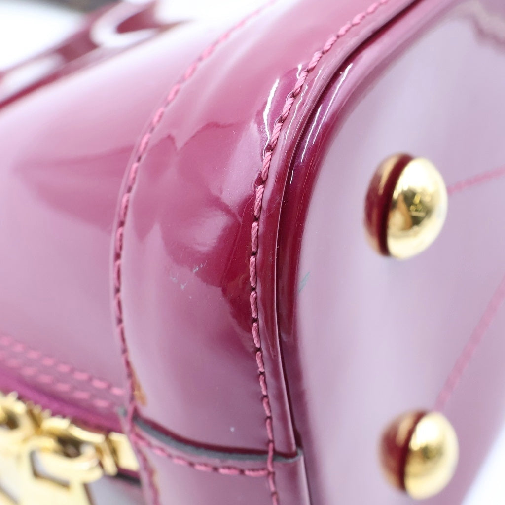 LOUIS VUITTON(ルイヴィトン) モノグラム・ヴェルニ アルマBB ミロワール マゼンタ 2WAYハンドバッグ ショルダーバッグ パープル×ブラウン パテントレザー×PVC M54785 ゴールド金具 レディース