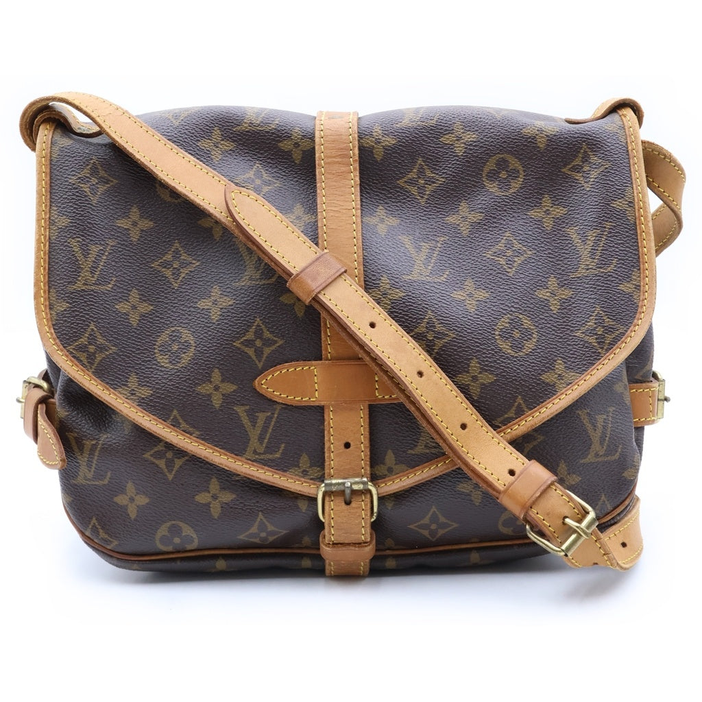 LOUIS VUITTON(ルイヴィトン) モノグラム ソミュール30 ショルダーバッグ ブラウン PVCレザー M42256 レディース