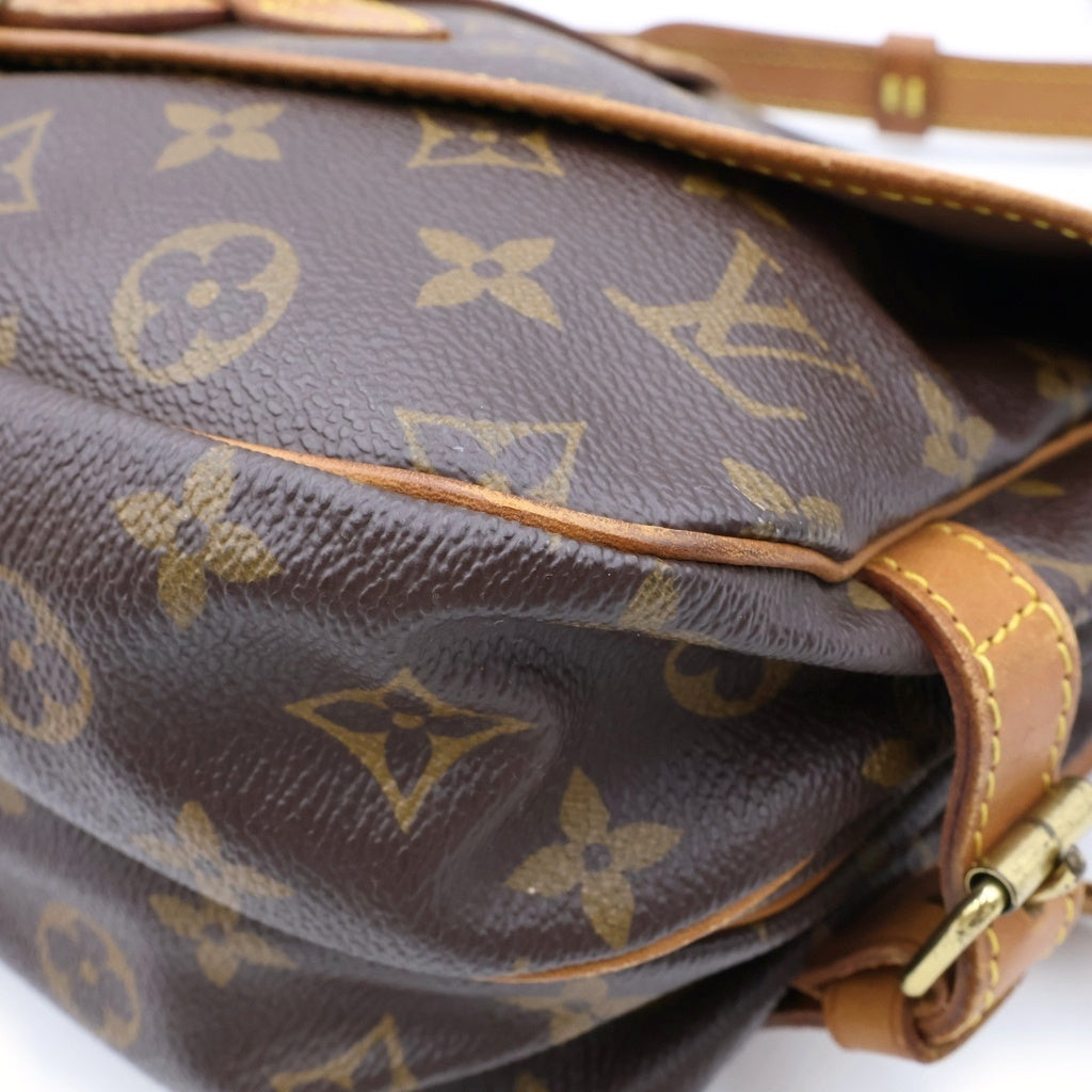 LOUIS VUITTON(ルイヴィトン) モノグラム ソミュール30 ショルダーバッグ ブラウン PVCレザー M42256 レディース
