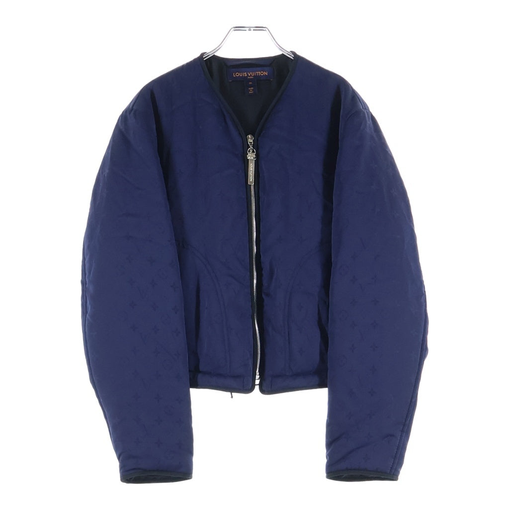 LOUIS VUITTON(ルイヴィトン) モノグラム 総柄ブルゾン ノーカラージャケット ブルー ネイビー RW191W ASR FGJA05