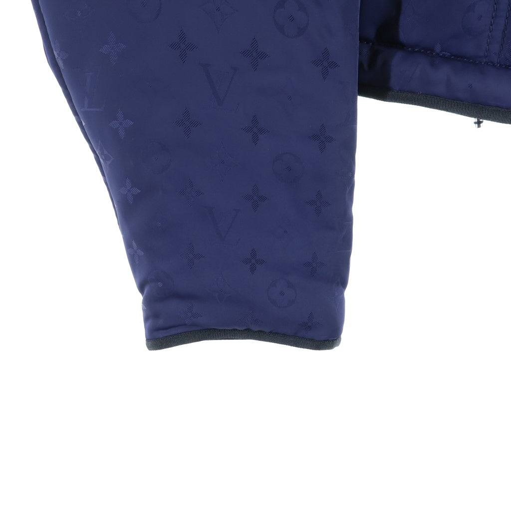 LOUIS VUITTON(ルイヴィトン) モノグラム 総柄ブルゾン ノーカラージャケット ブルー ネイビー RW191W ASR FGJA05