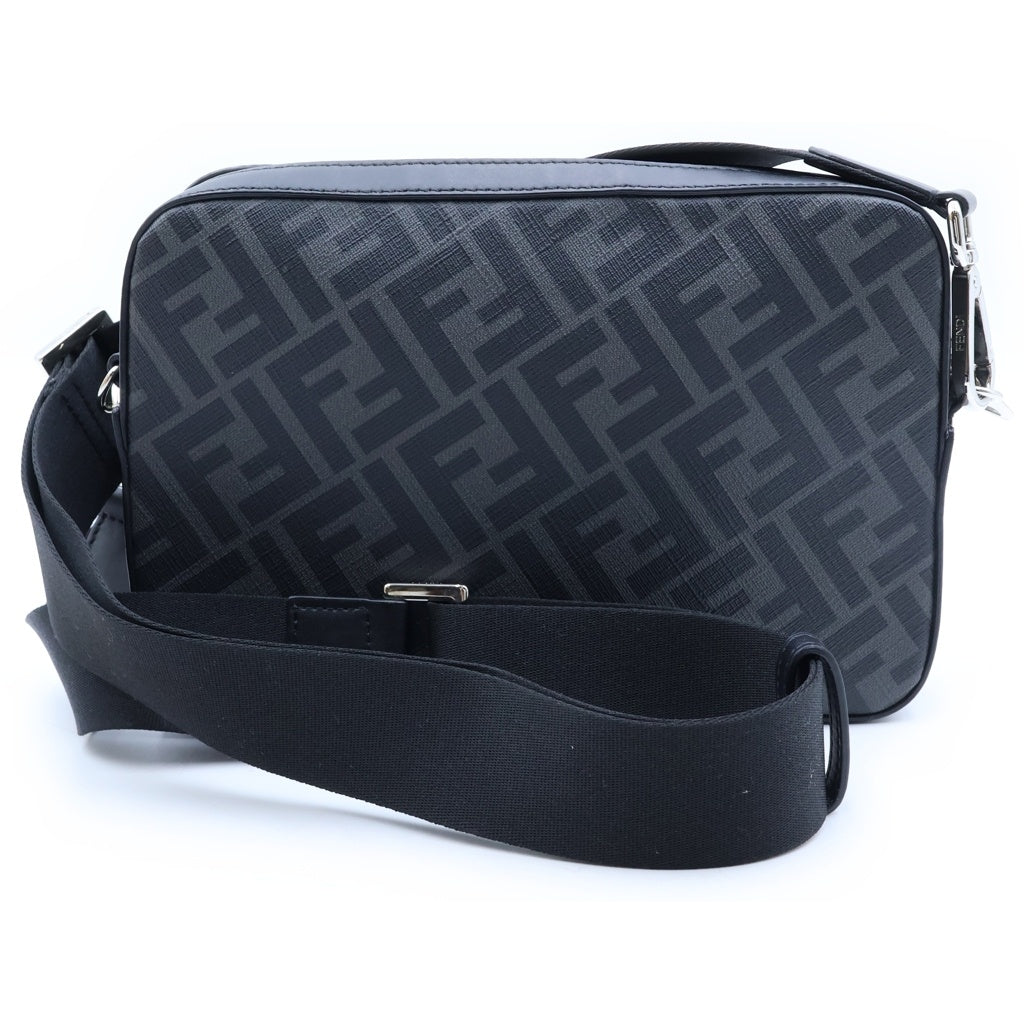 FENDI(フェンディ) ダイアゴナル カメラバッグ イエロー/ブラック PVCレザー 7M0286 レディース
