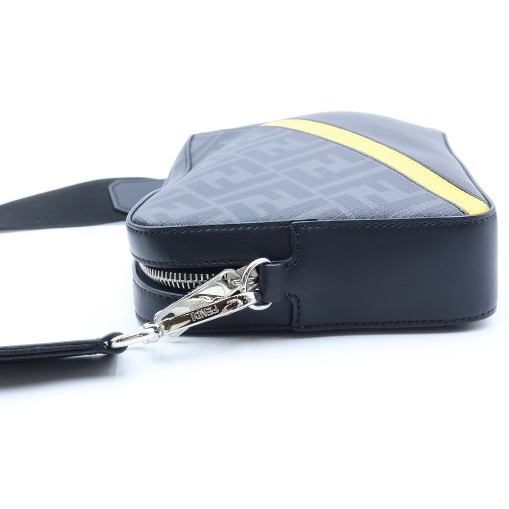 FENDI(フェンディ) ダイアゴナル カメラバッグ イエロー/ブラック PVC