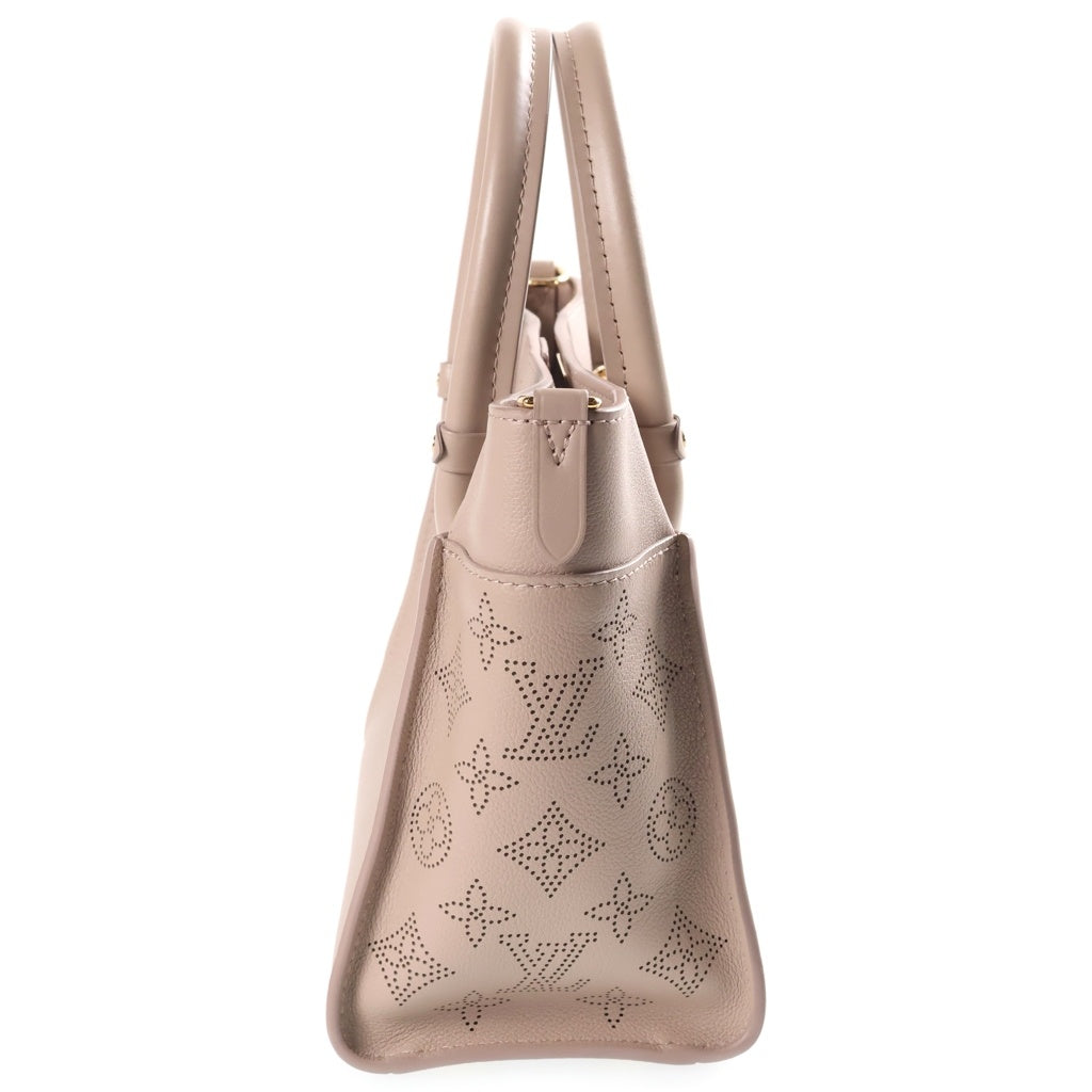 LOUIS VUITTON(ルイヴィトン) モノグラムマヒナ オンマイサイドPM 2WAYハンドバッグ ショルダーバッグ ベージュ レザー M20600 ゴールド金具 レディース