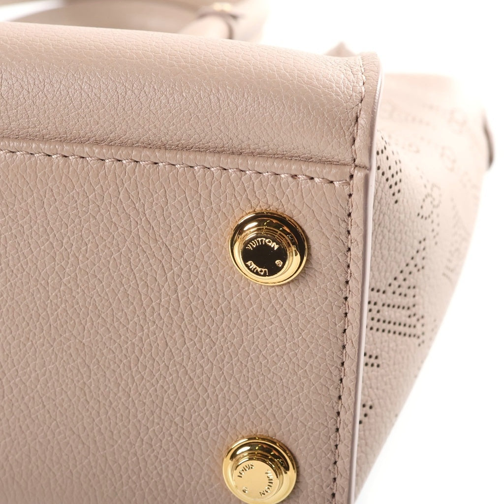 LOUIS VUITTON(ルイヴィトン) モノグラムマヒナ オンマイサイドPM 2WAYハンドバッグ ショルダーバッグ ベージュ レザー M20600 ゴールド金具 レディース