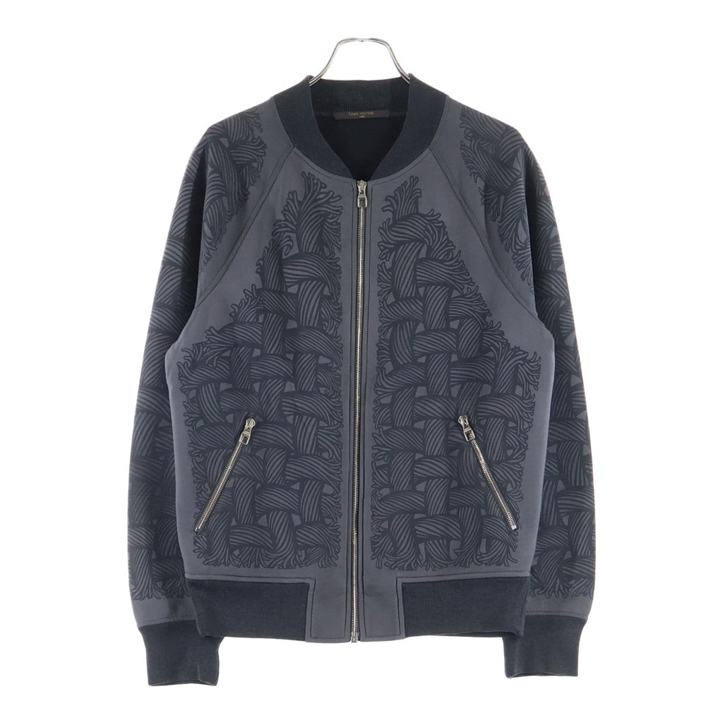 LOUIS VUITTON(ルイヴィトン) ×Christopher Nemeth 15AW ロープ柄ジップアップブルゾン スタジャン クリストファーネメス グレー H8Y65WJD5