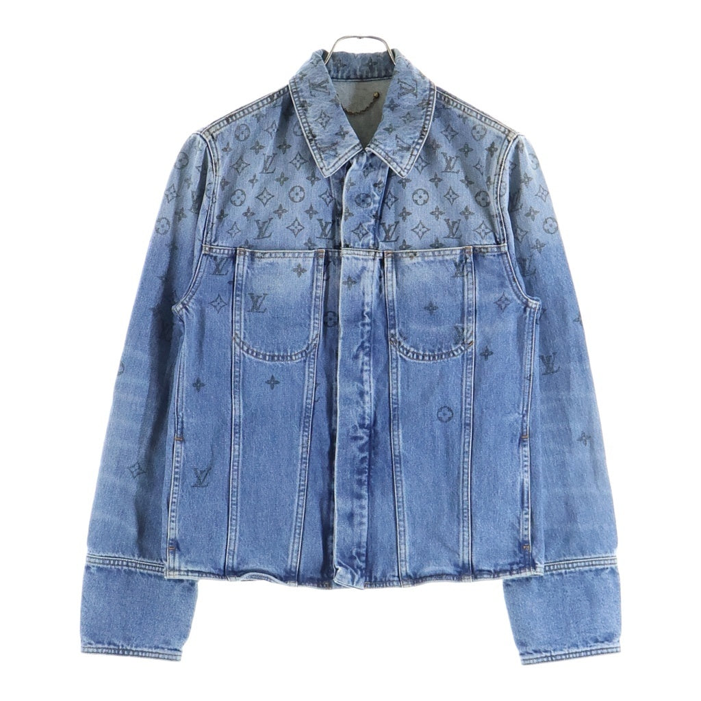 LOUIS VUITTON(ルイヴィトン) 20SS モノグラム デニム ジャケット アウター Gジャン インディゴ コットン ブルー RM202 YIE HJA71W