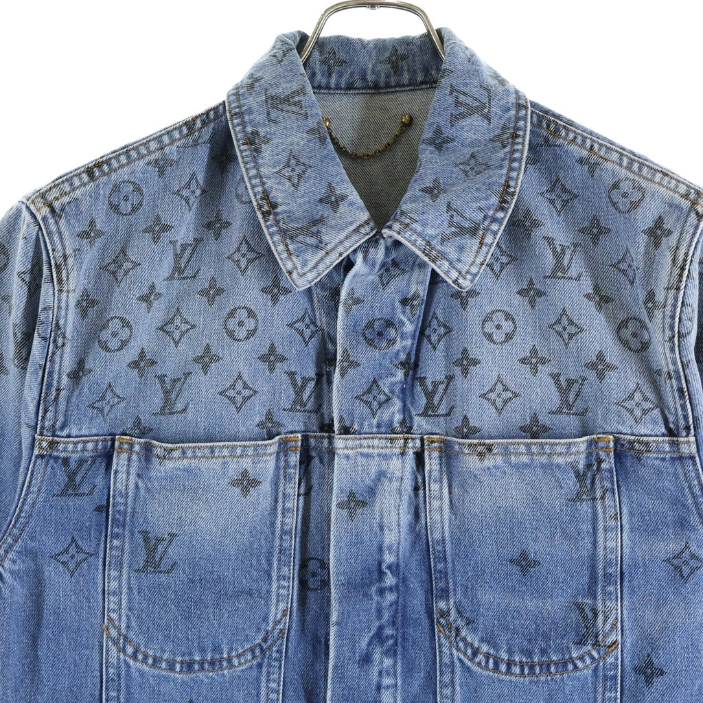 LOUIS VUITTON(ルイヴィトン) 20SS モノグラム デニム ジャケット アウター Gジャン インディゴ コットン ブルー RM202 YIE HJA71W