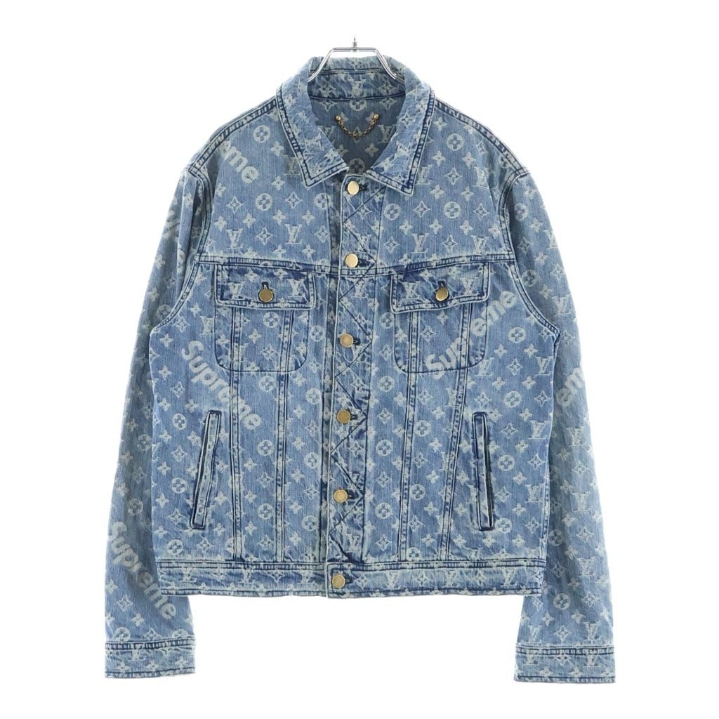 SUPREME(シュプリーム) 17AW ×LOUIS VUITTON ルイヴィトン モノグラム ジャガード デニム トラッカージャケット インディゴ RM172 ALL HDA91W