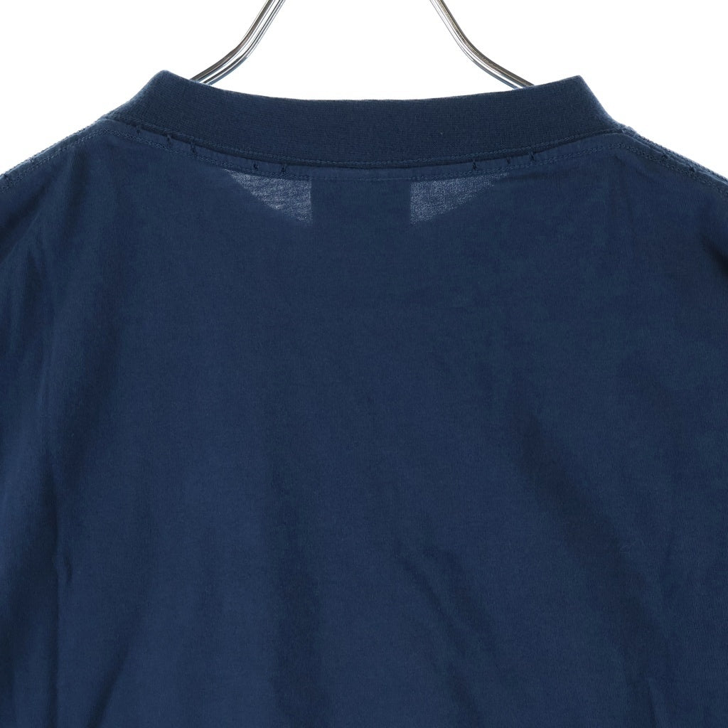 BALENCIAGA(バレンシアガ) BBロゴ Tシャツ 半袖 カットソー 刺繍 コットン ネイビー 764235