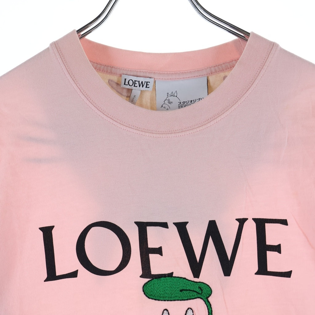 LOEWE(ロエベ) スタジオジブリ となりのトトロ 半袖 Tシャツ カットソー コットン ピンク S848Y22X02