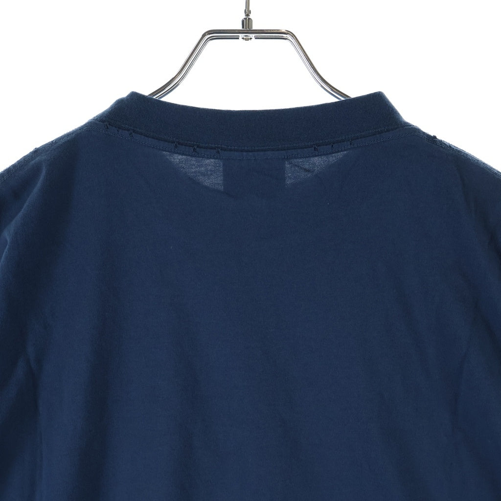 BALENCIAGA(バレンシアガ) BBロゴ Tシャツ 半袖 カットソー 刺繍 コットン ネイビー 764235