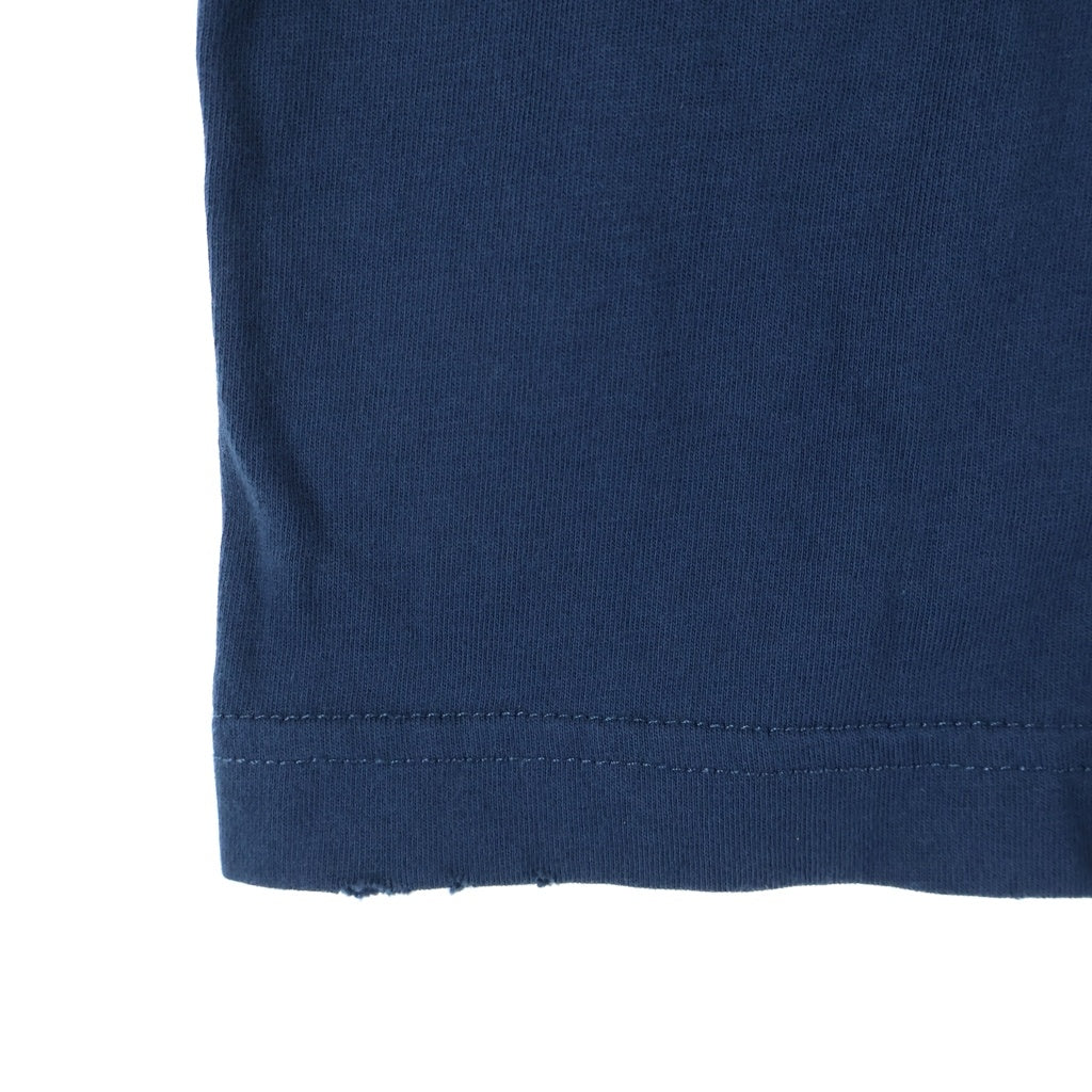 BALENCIAGA(バレンシアガ) BBロゴ Tシャツ 半袖 カットソー 刺繍 コットン ネイビー 764235