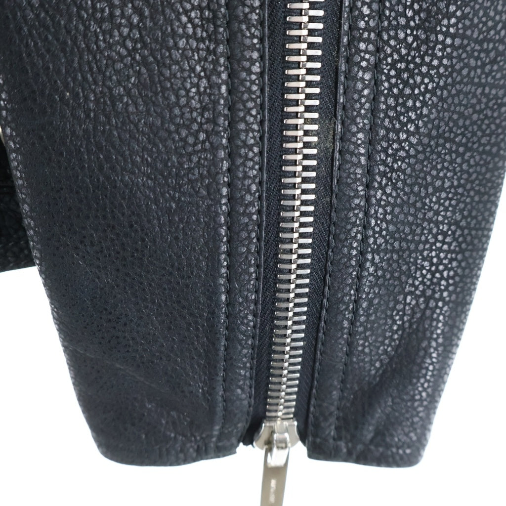 Dior HOMME(ディオールオム) 10s クリス期 Ramb Leather Jacket ラムレザー ダブルライダースジャケット ブラック 563L432J0201