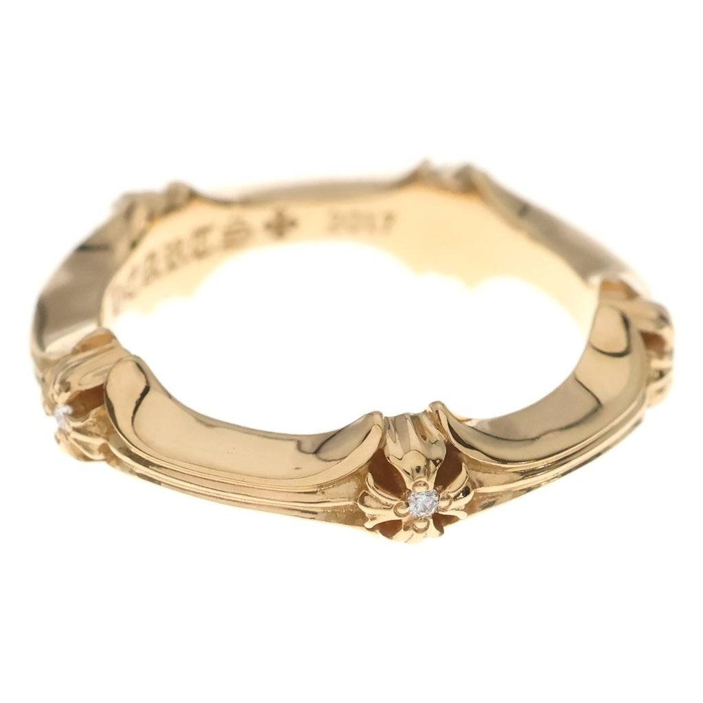 CHROME HEARTS(クロムハーツ) PLUS AND BONE RING 22K プラスアンドボーン ダイヤ リング ゴールド