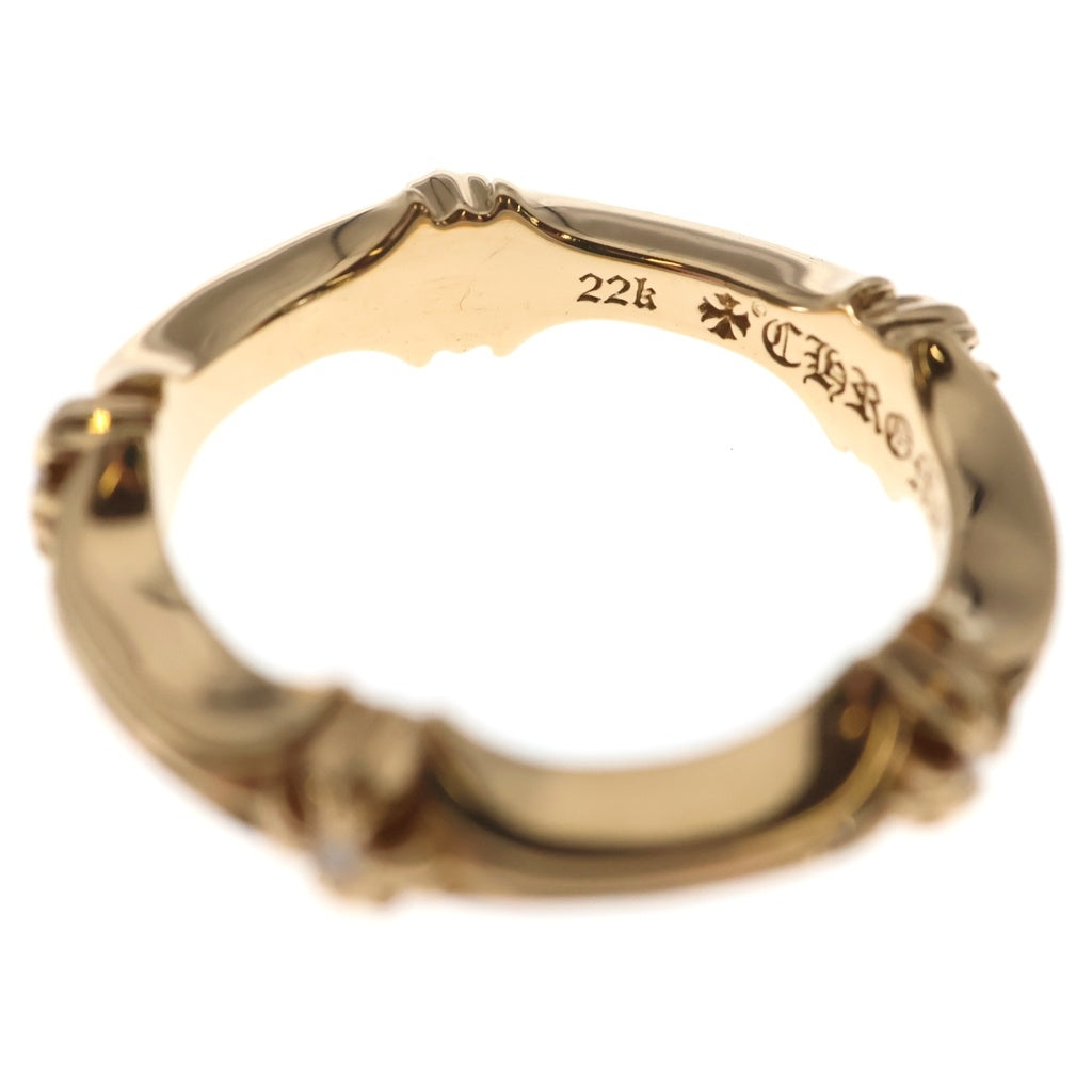CHROME HEARTS(クロムハーツ) PLUS AND BONE RING 22K プラスアンドボーン ダイヤ リング ゴールド