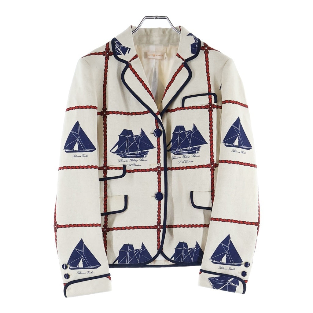 TORY BURCH(トリー バーチ) ジャケット アウター ヨット柄 ホワイト レディース