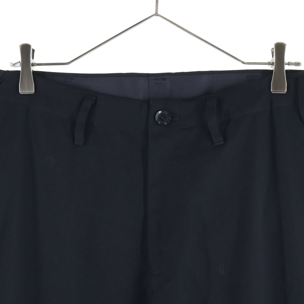 Yohji Yamamoto(ヨウジヤマモト) スラックス パンツ コットン ブラック レディース