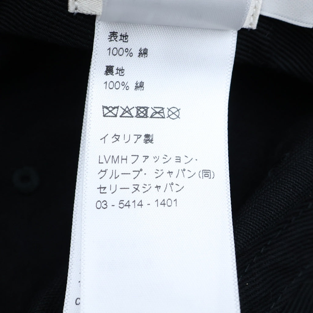 CELINE(セリーヌ) リシュリュー ロゴ刺繍 6パネル ベースボール キャップ 帽子 ブラック AA0MI2U74.38WI